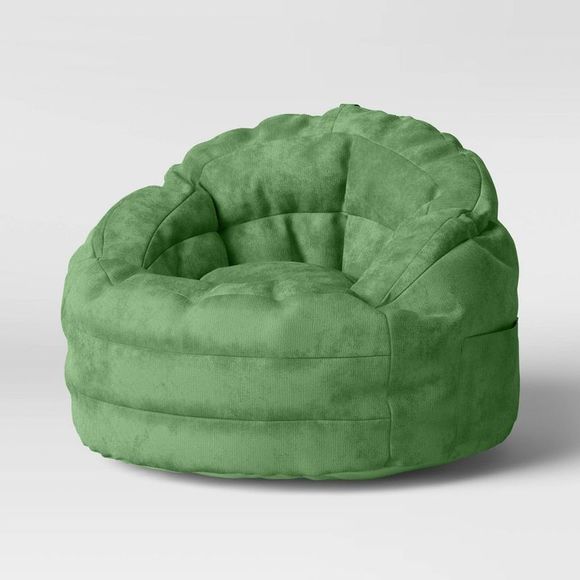 Settle In Bean Bag Chair Green Pillowfort Open Box